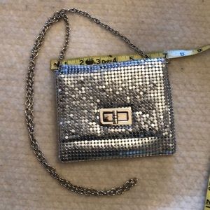 Silver mesh bag
